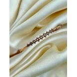 Sweet Antique Gold Pearl Bangle Bracelet