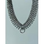 Huge Chunky Antique Silver Victorian Collar Necklace