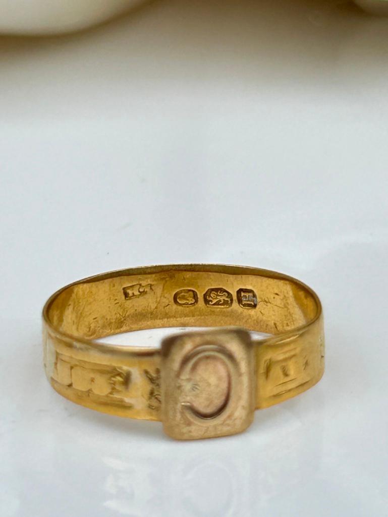 Georgian Era Circa 1803 Gold Band Ring - Image 6 of 7