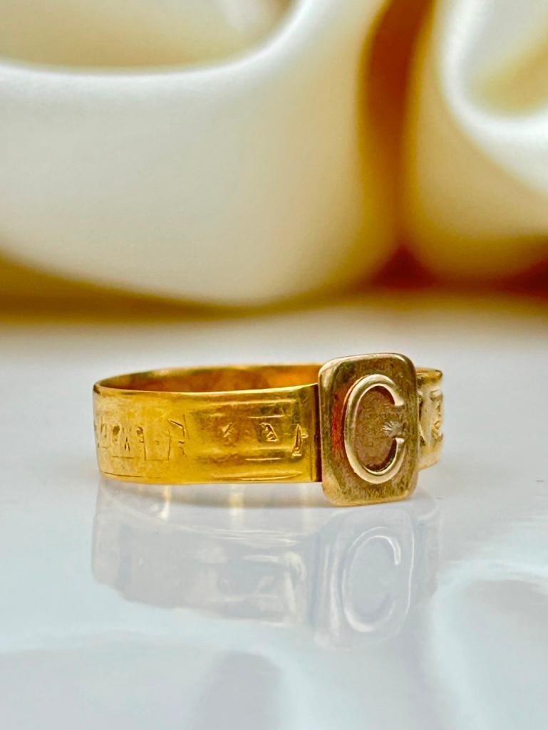 Georgian Era Circa 1803 Gold Band Ring