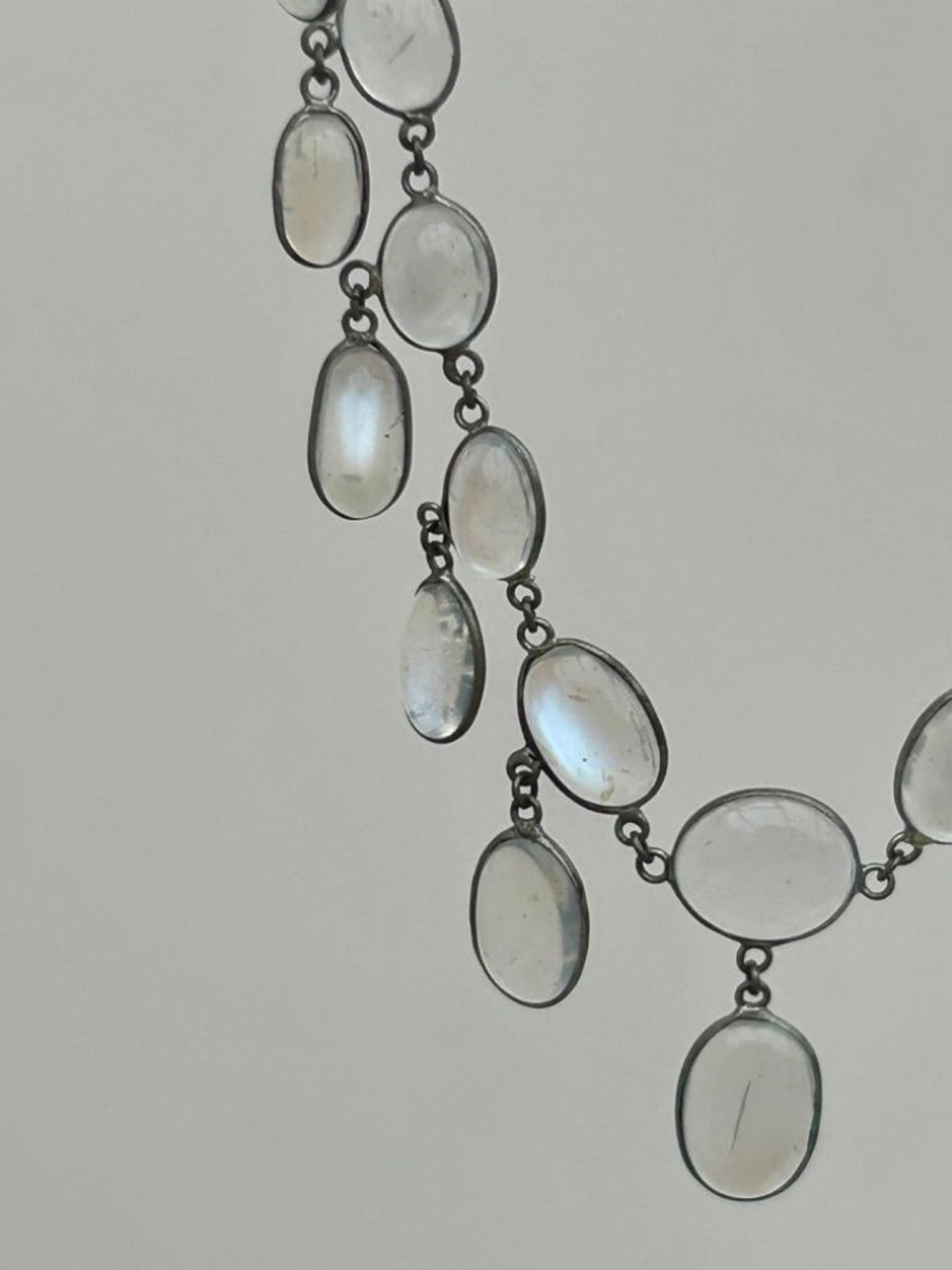 Antique Silver Moonstone Necklace - Image 4 of 7