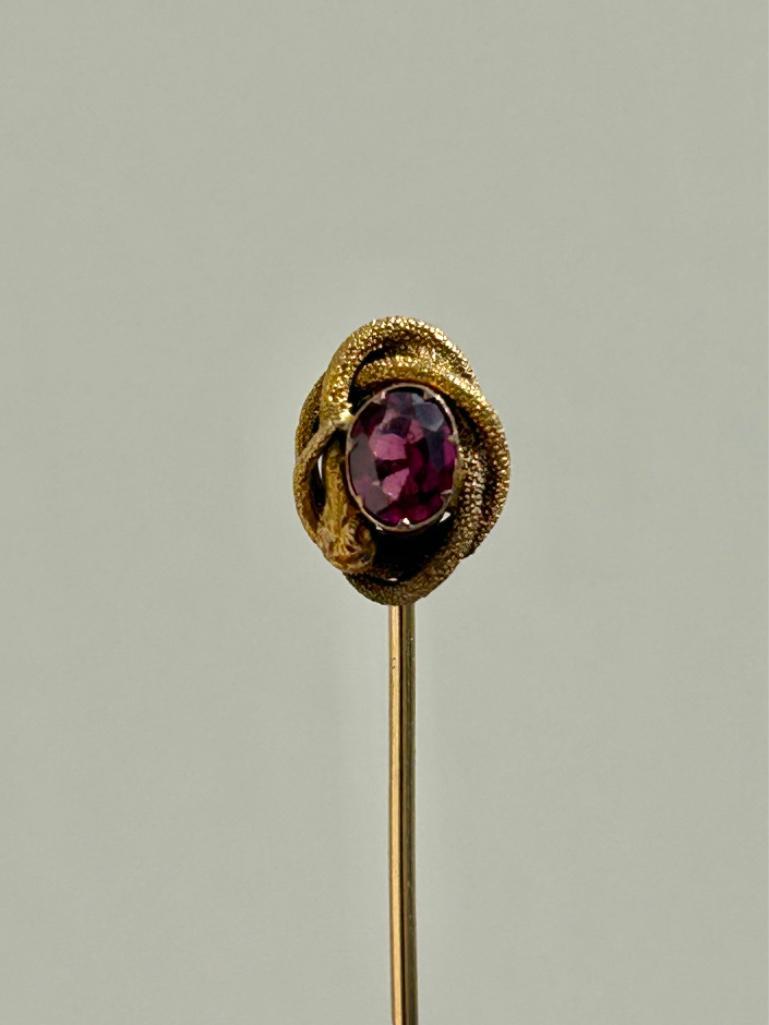 Antique Boxed Gold Stick Pin Brooch - Image 4 of 7
