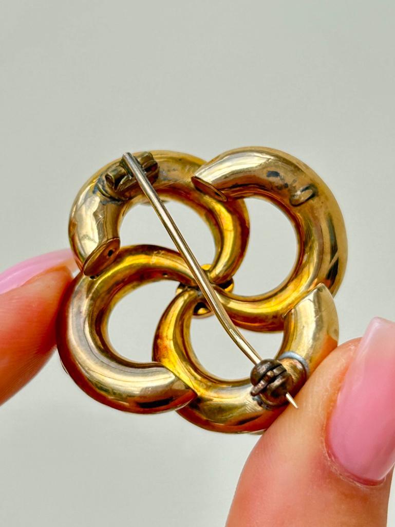 Antique Rolled Gold Large Brooch - Image 5 of 5