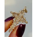 Antique Gold Cross Pendant