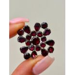 Georgian Era Foiled Back Flat Cut Garnet Gold Component AF see pics