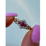 9ct Gold Ruby and Diamond Dress Ring