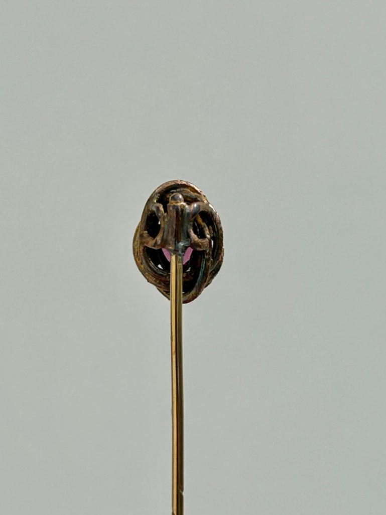 Antique Boxed Gold Stick Pin Brooch - Image 5 of 7