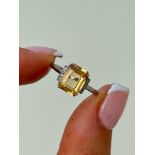 Antique Topaz and Diamond Ring