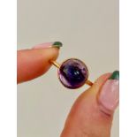 9ct Gold Cabochon Amethyst Ring