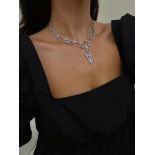18ct White Gold and 10 Carat Plus Diamond Necklace