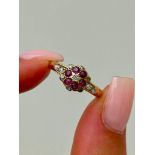 Wonderful Antique 18ct Yellow Gold Ruby and Diamond Ring