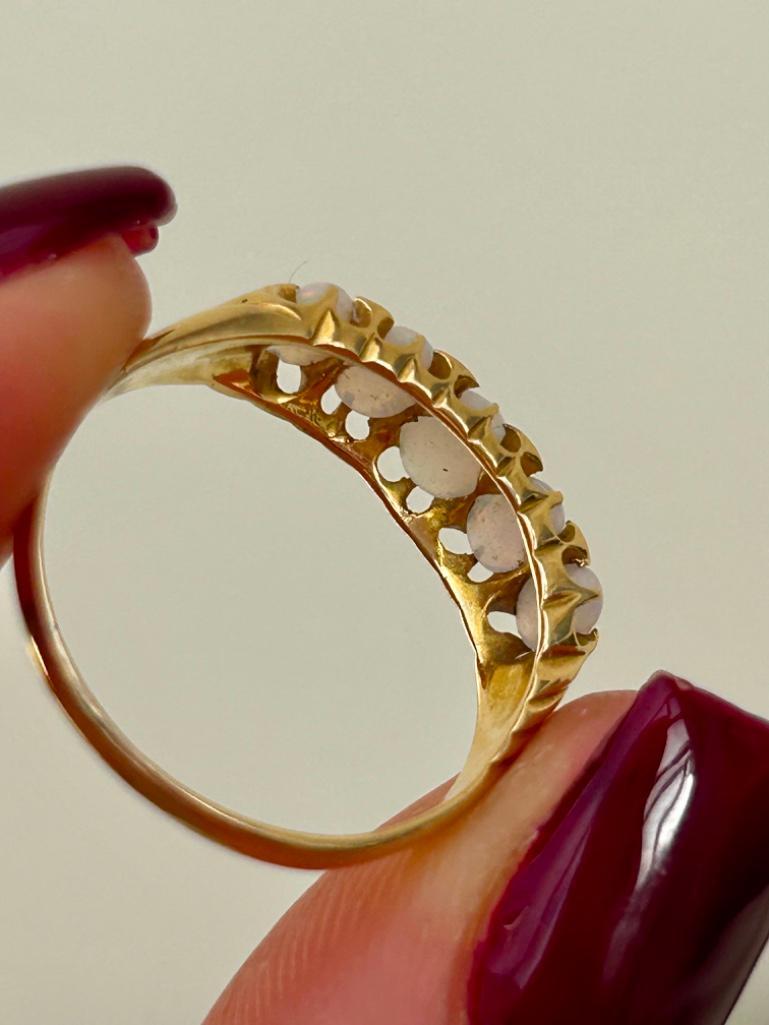 Gold Opal 5 Stone Ring - Bild 6 aus 6