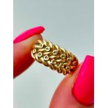 Chunky Antique Heavy Gold Keeper Ring