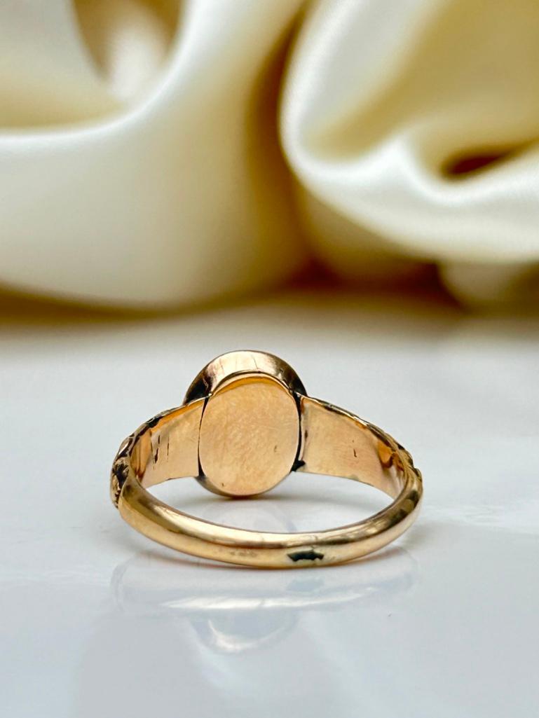 Georgian Era Flat Cut Garnet Gold Ring - Image 7 of 8