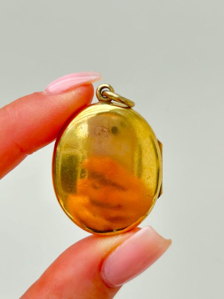 Antique 18ct Yellow Gold Pearl Cross Locket Pendant - Image 5 of 6