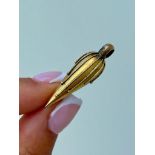 Antique 18ct Gold Torpedo Shape Brooch