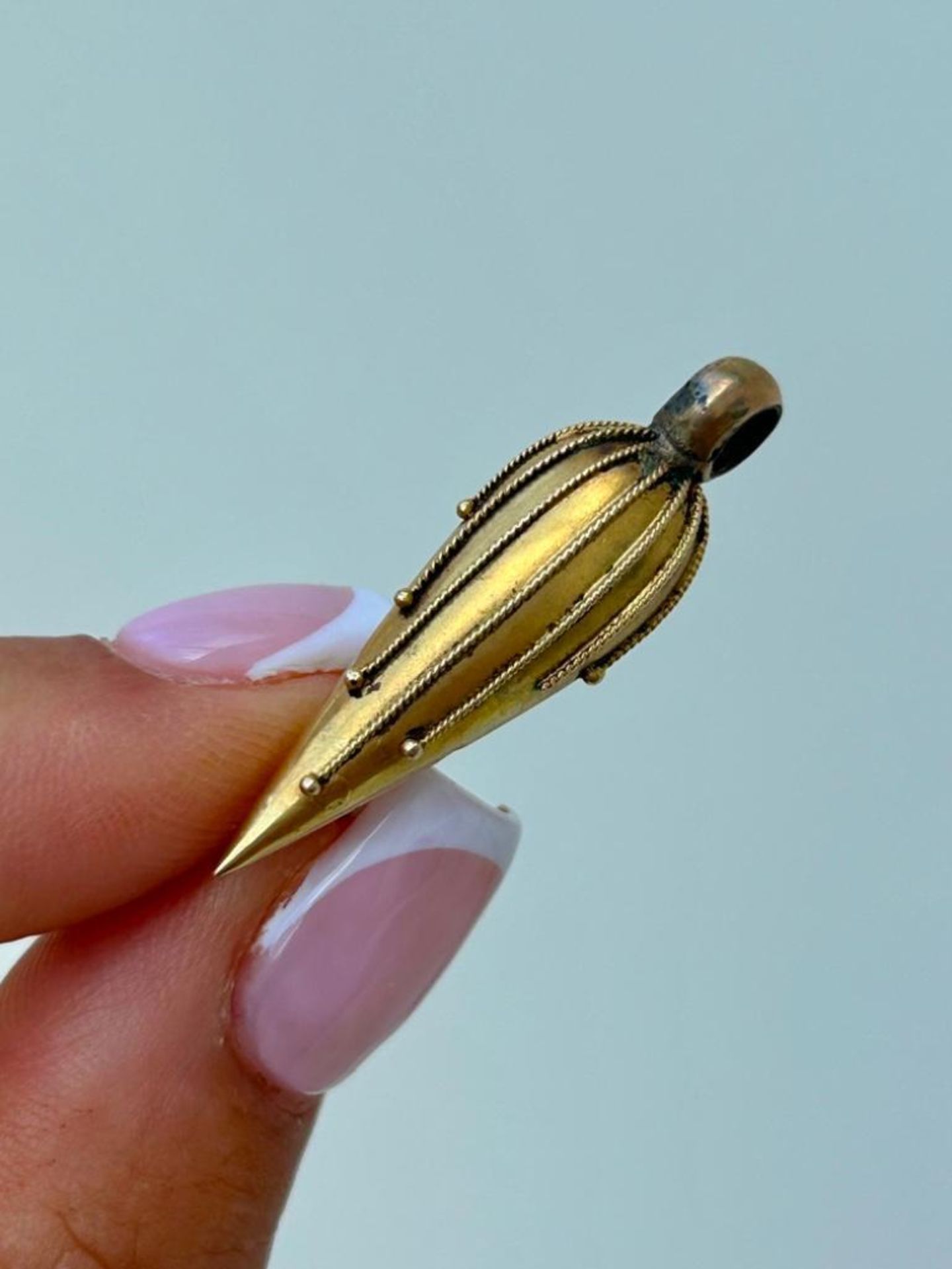 Antique 18ct Gold Torpedo Shape Brooch