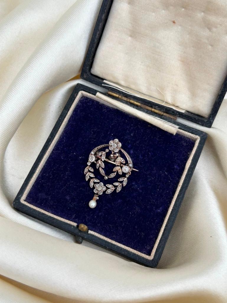 Sweet Antique Diamond Pendant in Antique Box - Image 3 of 7