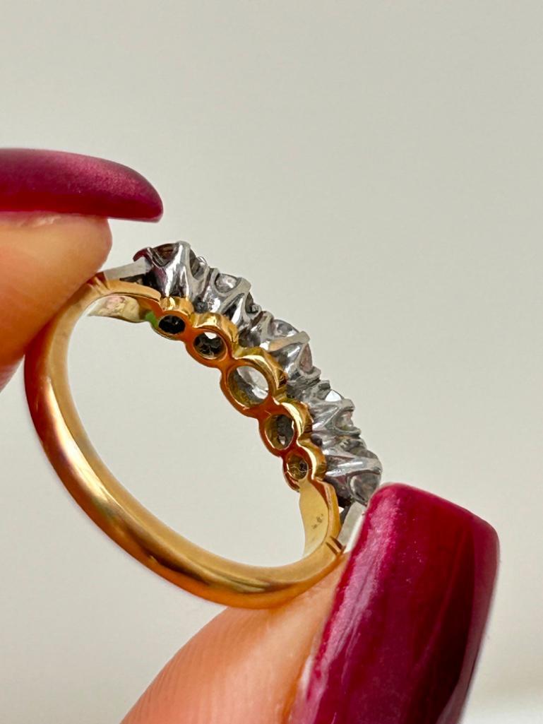 Antique 18ct Yellow Gold 1.20ct Diamond 5 Stone Ring - Image 7 of 8
