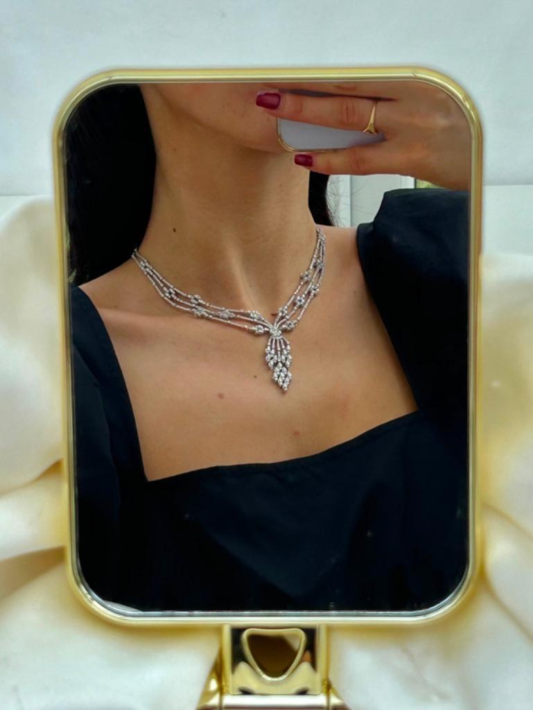 18ct White Gold and 10 Carat Plus Diamond Necklace - Image 9 of 14