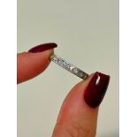 Antique White Gold Diamond Full Eternity Band Ring