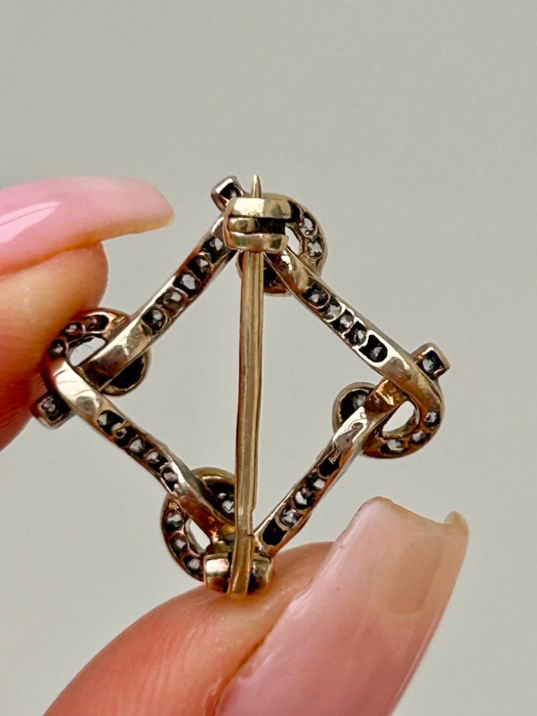 Antique Diamond Brooch in Gold - Image 6 of 7
