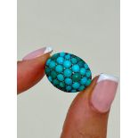 Antique Turquoise Bombe Ring in Gold