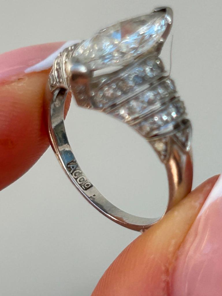 Incredible 2.20 Carat Diamond Marquise Ring in Diamond Setting - Image 8 of 8