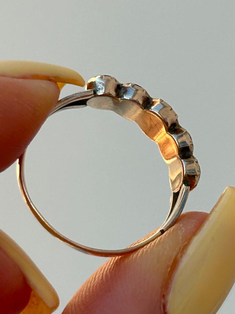 Georgian Era Garnet Half Hoop Ring in Yellow Gold - Image 7 of 7