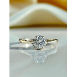 18ct White Gold 50pts Diamond Solitaire Ring