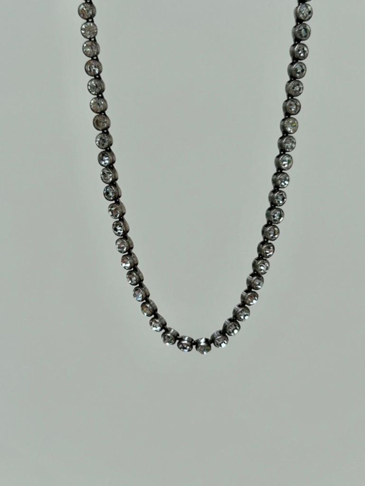 Wonderful Paste Riviere Necklace Silver - Image 5 of 6