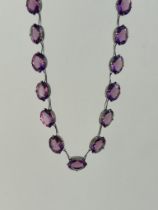 Wonderful Purple Paste Riviere Necklace