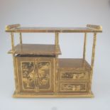 Miniatur-Präsentierregal (Shodana / Kazaridana) - Japan, Sentoku (Messinglegierung), kleines Regals