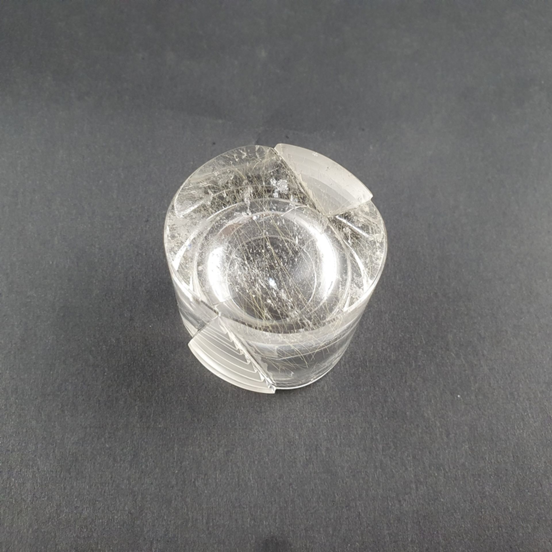 Digestifglas aus Bergkristall - ATELIER MUNSTEINER, Stipshausen (nahe Idar-Oberstein), zylindrische - Bild 4 aus 4