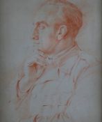 Sitte, Willi (1921-2013) - Herrenportrait, Kreide auf Papier, im unteren Drittel monogrammiert und 