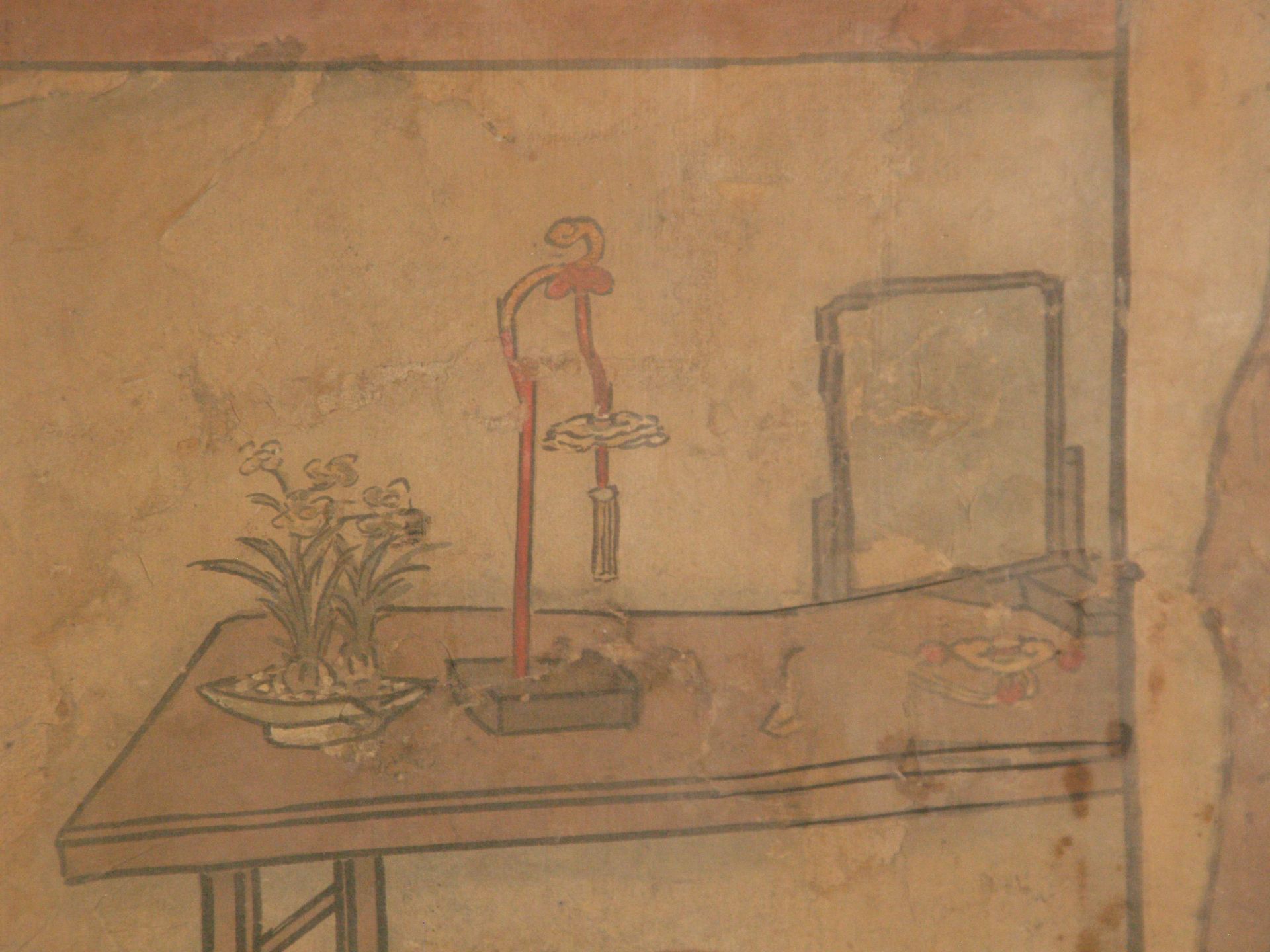 Ahnenbild - Vorfahren einer chinesischen Familie, jeweils zwei (am Tisch) sitzende Ahnenpaare mit i - Bild 5 aus 9
