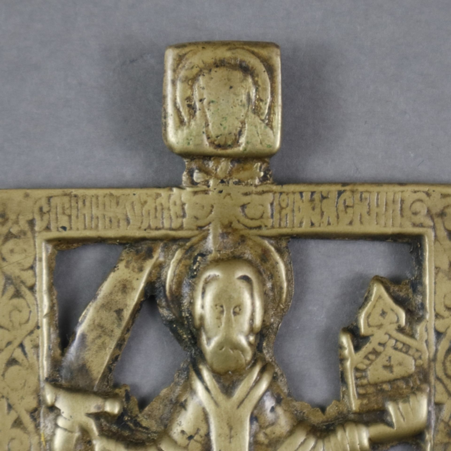 Anhängerikone "Nikolaus von Mozhaisk" - Russland, 19. Jh., Messing oder Bronze, durchbrochen gearbe - Image 3 of 4