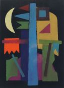 Tesmar, Ruth (*1951) - "Arche mit Mond", Farblithografie, 1995, unten mit Bleistift signiert, datie