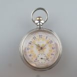 Taschenuhr - Elgin National Watch & Co./ USA, Anfang 20. Jh., Silbergehäuse, Emailzifferblatt mit p