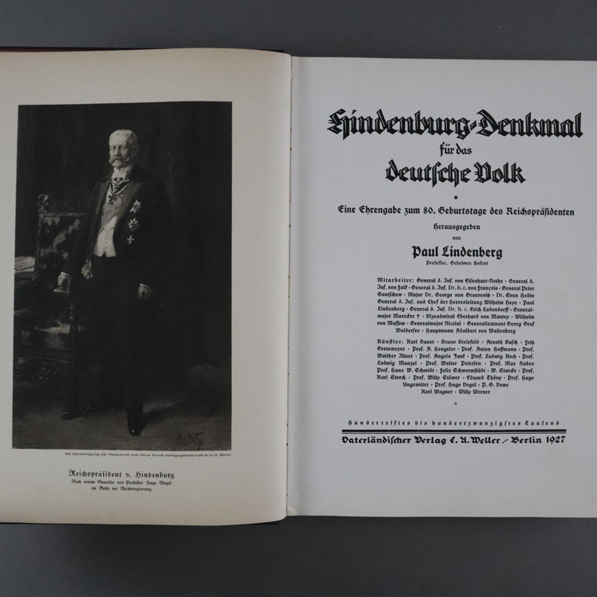 "Unsere Heerführer in großer Zeit 1914/15" - Mappe mit Portraits Kaiser Wilhelms II. und acht Gener - Image 5 of 7