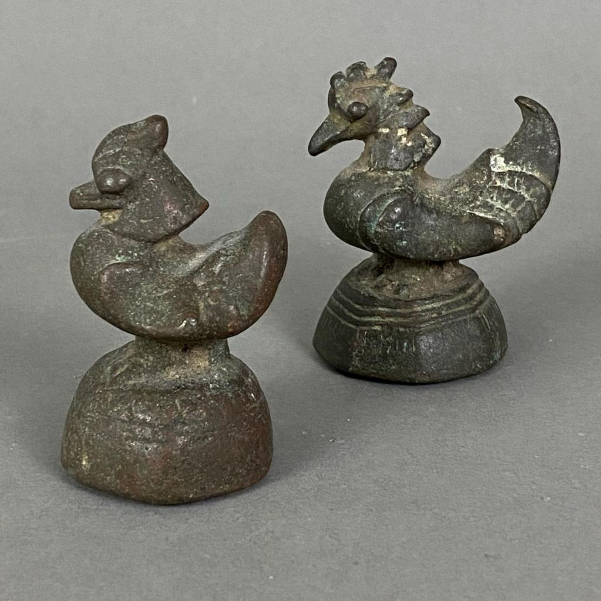 Satz von 7 älteren Bronzegewichten in Hintha-Form (mythischer Vogel) - Burma/Laos, sogenannte "Opiu - Bild 3 aus 6