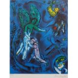 Chagall, Marc (1887 Peskowatik - 1985 Saint-Paul-de-Vence) - "La lutte de Jacob et de l'ange“ /“Der