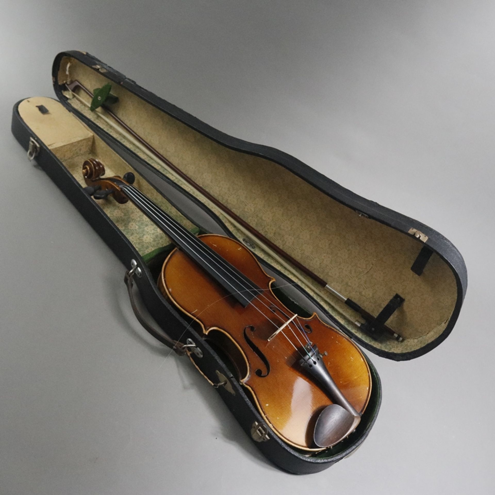 Alte deutsche Geige - 4/4 Größe, Schuster und Co, Markneuenkirchen, Baujahr 1941, auf  - Bild 12 aus 13