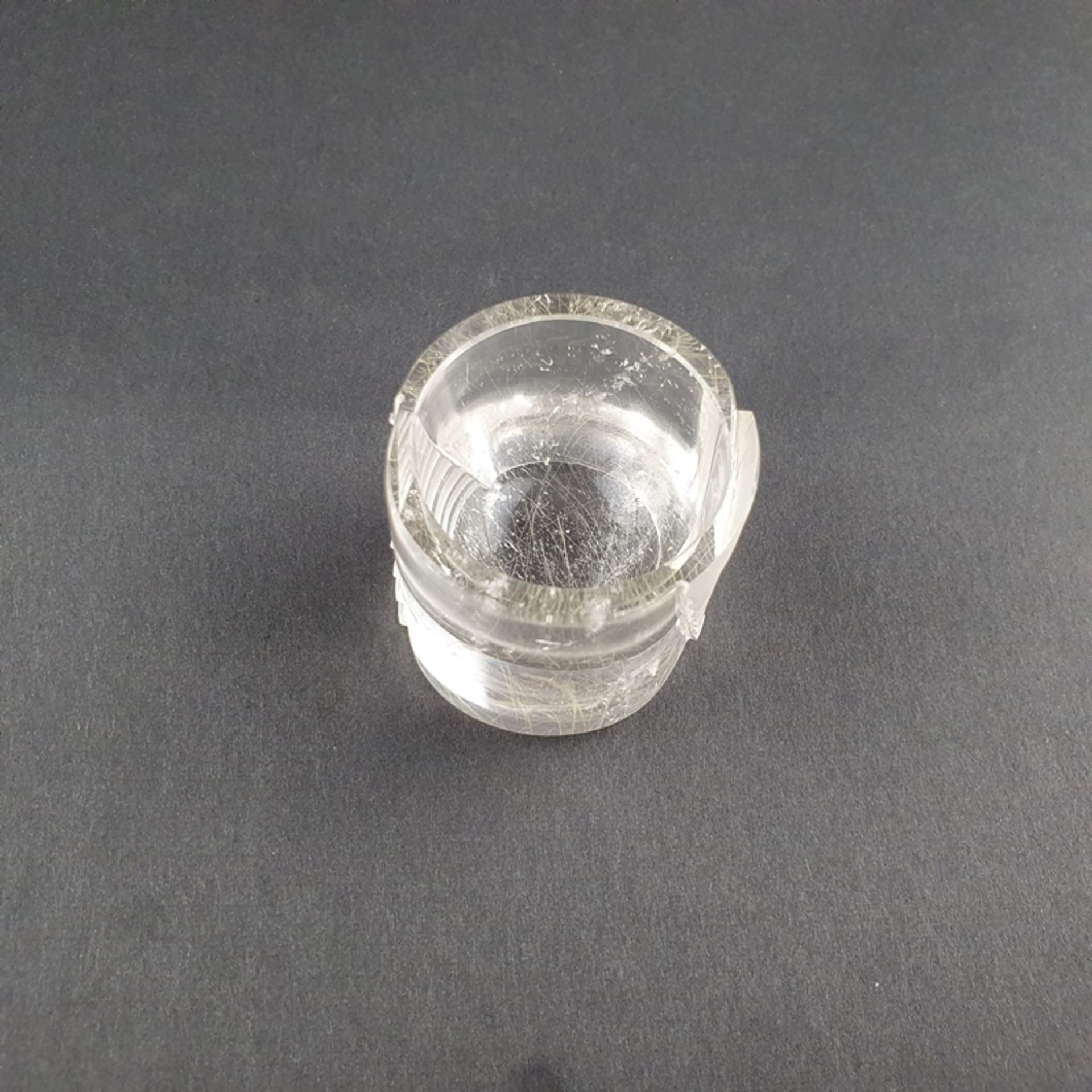 Digestifglas aus Bergkristall - ATELIER MUNSTEINER, Stipshausen (nahe Idar-Oberstein), zylindrische - Bild 3 aus 4