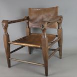 Armlehnstuhl "Safari-Chair" - Entwurf: Wilhelm Kienzle (1928), Ausführung: Wohnbedarf, Zürich, 1960