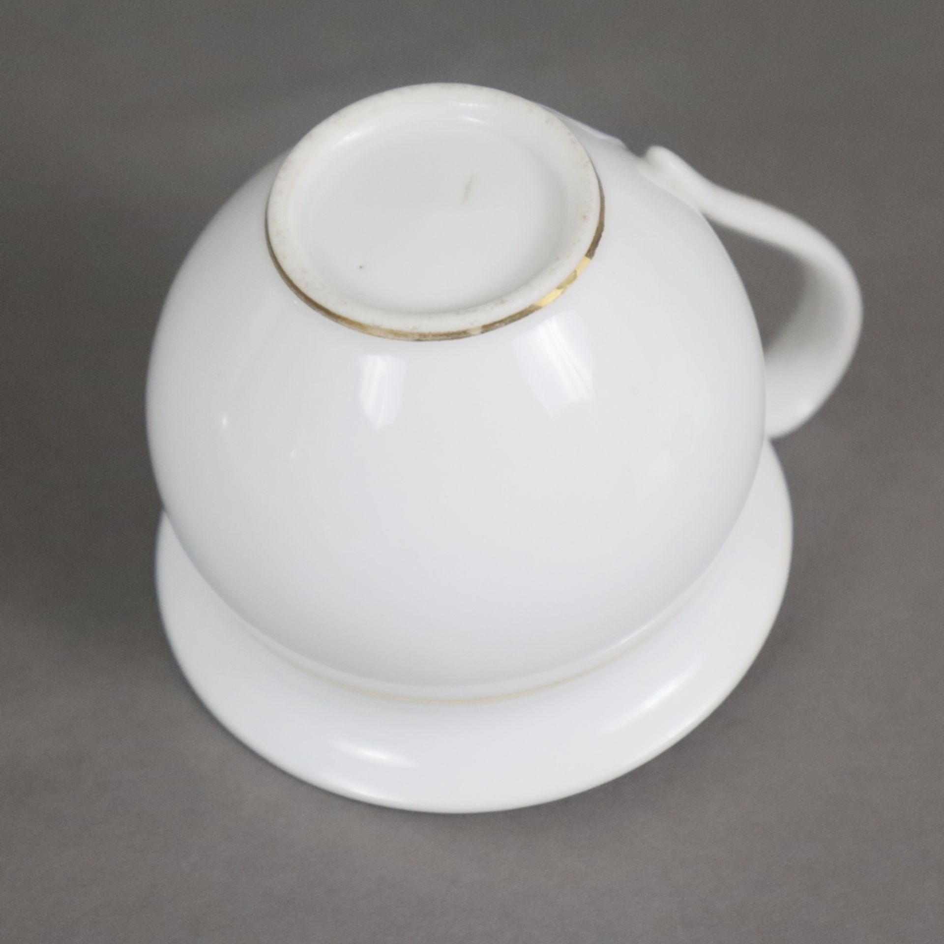 Russische Teekanne und zwei Empire-Tassen - Porzellan, 1x kleine Teekanne, Lomonosov, St. Petersbur - Image 5 of 10