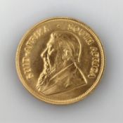 Goldmünze Krügerrand 1978 - Südafrika, Paul Kruger, Revers: Kap-Springbock, 916/000 Gold, 1 Oz Gold