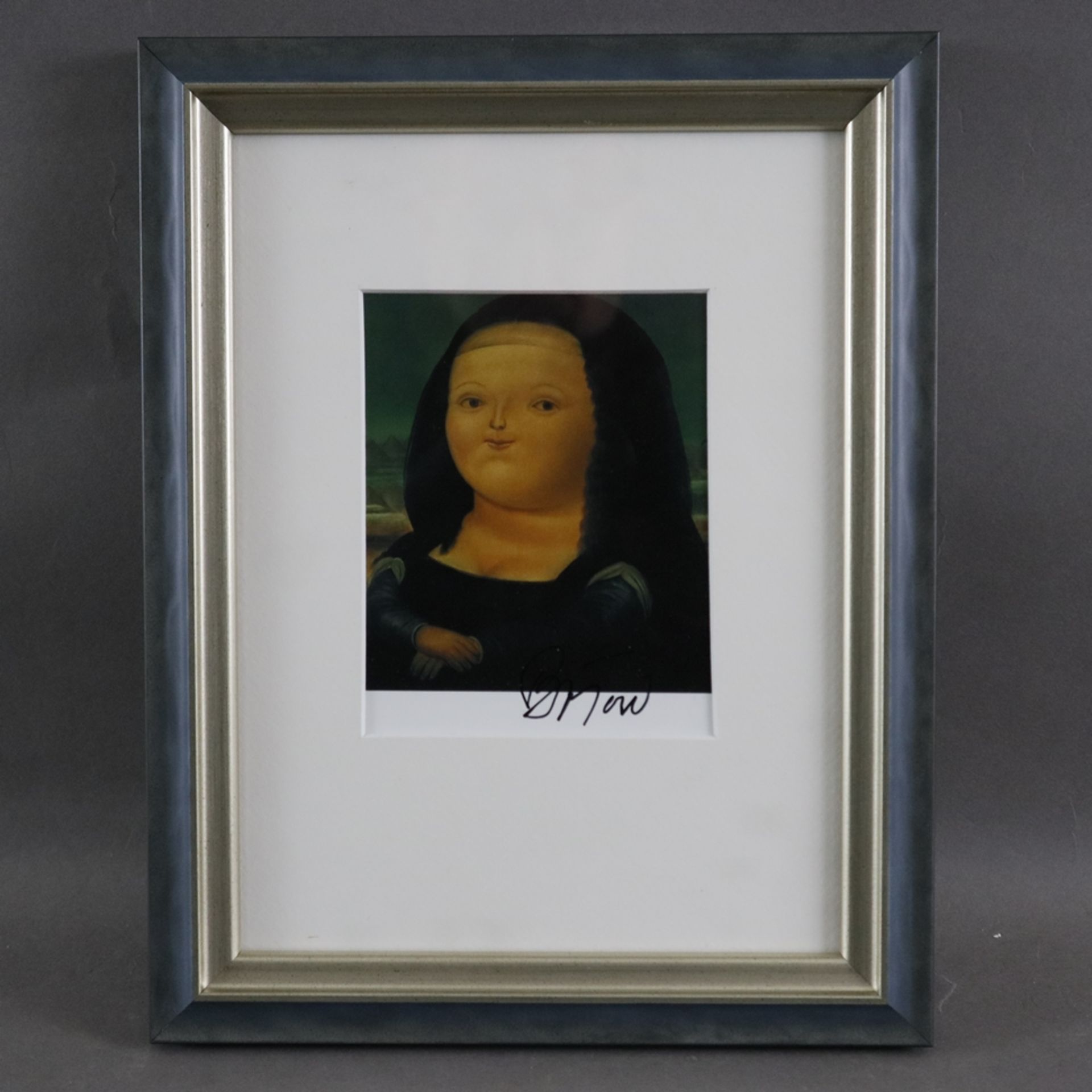 Botero, Fernando (1932 Medellín - 2023 Monaco-Ville) - "Mona Lisa" (1978), handsignierte Kunstpostk - Bild 2 aus 4