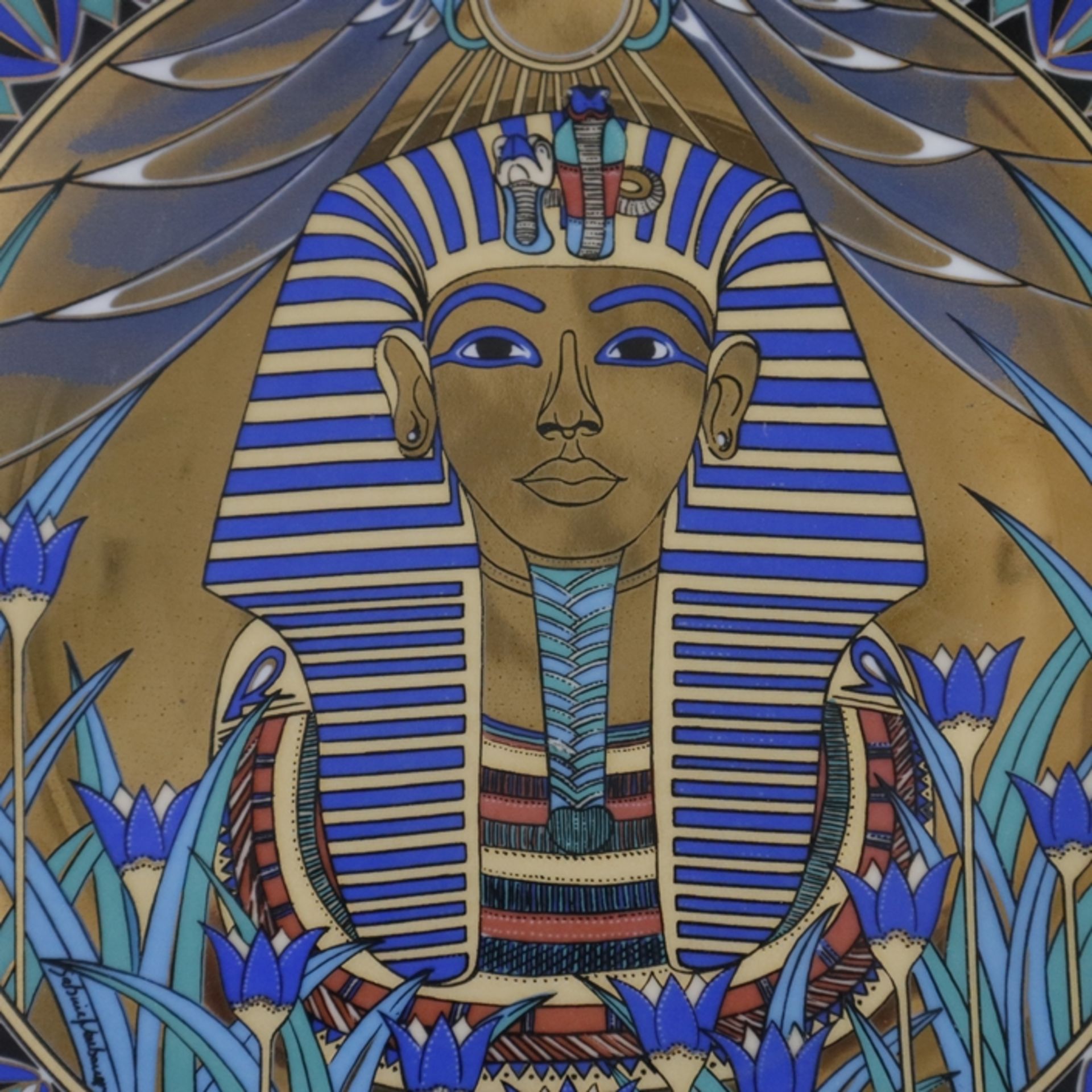 Vier Sammelteller mit altägyptischen Motiven - Rosenthal, Studio-Line, Porzellan, Entwurf: Sabine N - Bild 5 aus 8