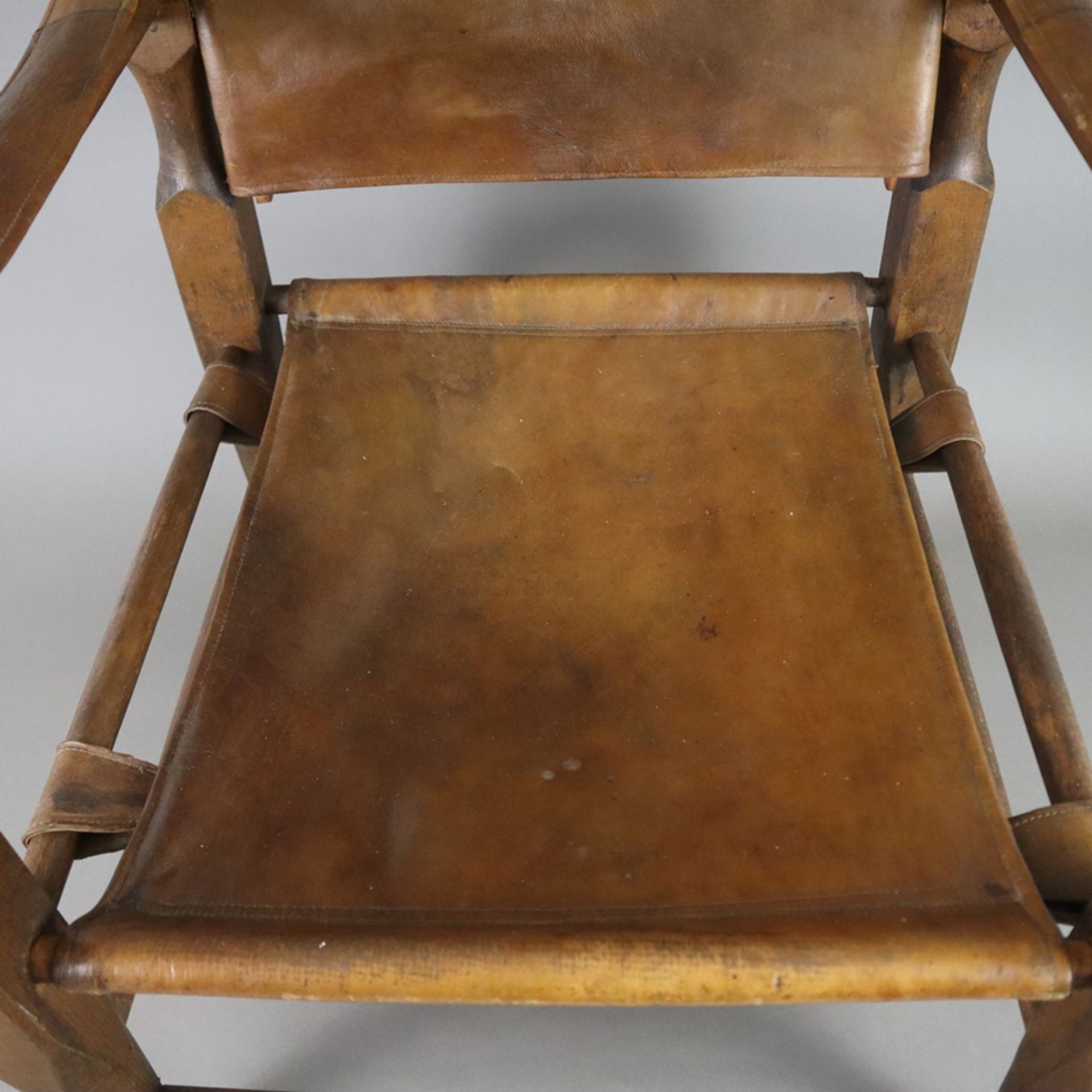 Armlehnstuhl "Safari-Chair" - Entwurf: Wilhelm Kienzle (1928), Ausführung: Wohnbedarf, Zürich, 1960 - Bild 4 aus 9